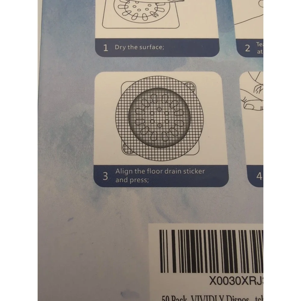 Disposable Hair Catcher for Bathtub & Shower Drain Prevents Clogging 50 Pack NEW